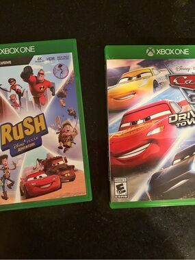 Xbox One Disney Pixar Rush & Cars 3 Double Pack - Green Cases